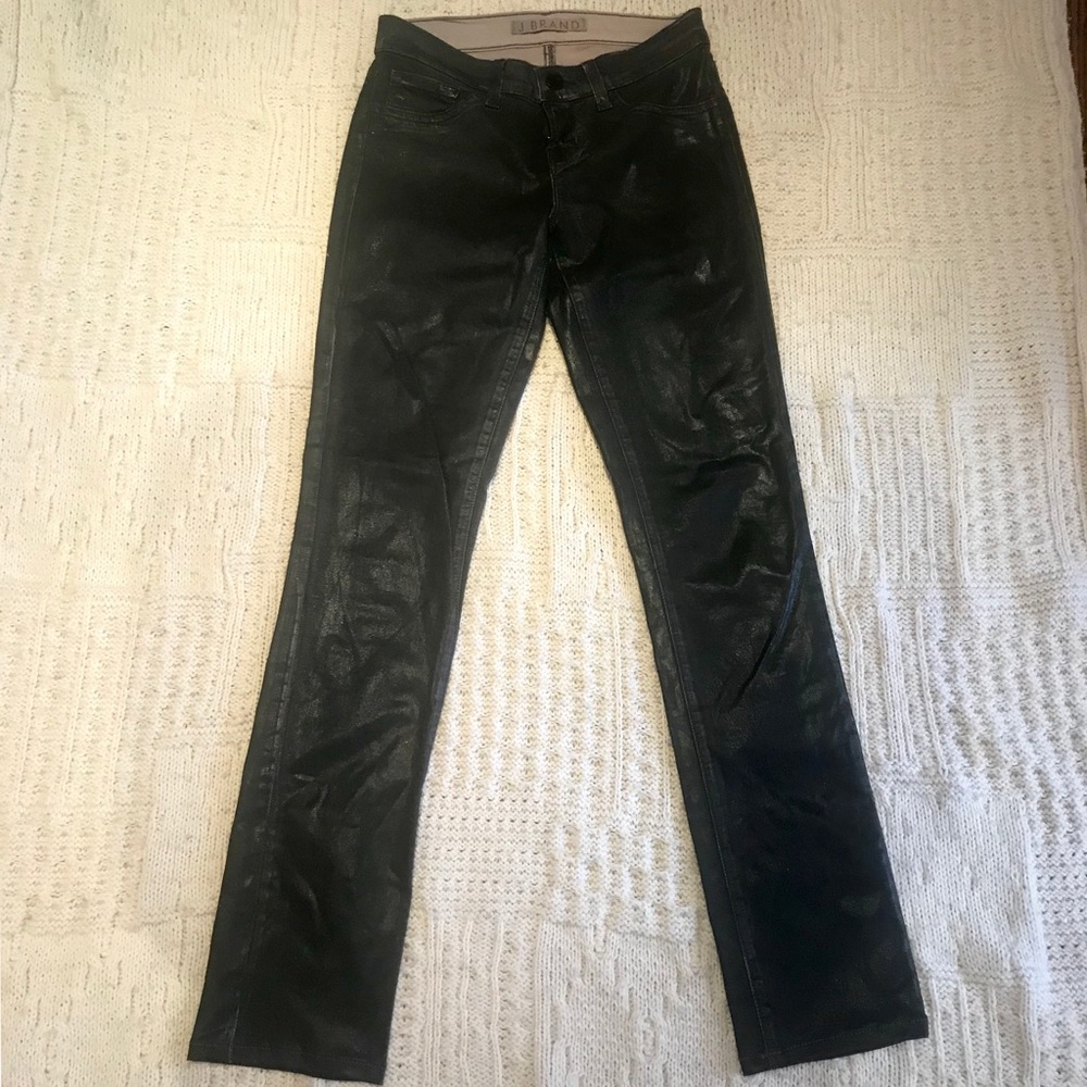 NWOT, J Brand Skinny Pencil Coated/Leather Style